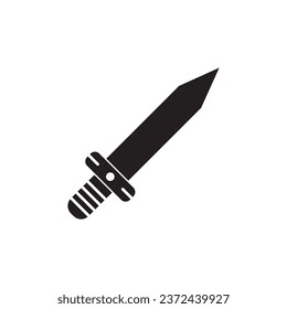 diseño del logotipo de la ilustración de la plantilla del vector de icono de cuchillo