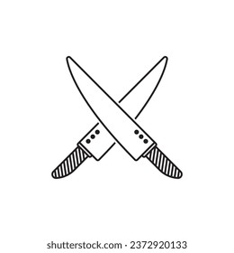 diseño del logotipo de la ilustración de la plantilla del vector de icono de cuchillo