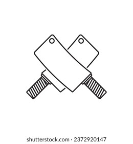 diseño del logotipo de la ilustración de la plantilla del vector de icono de cuchillo