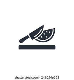 Knife icon. vector.Editable stroke.linear style sign for use web design,logo.Symbol illustration.