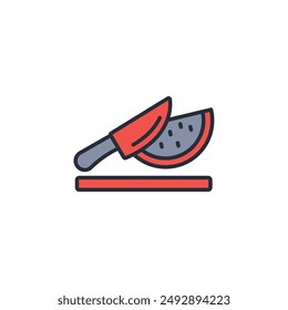 Messersymbol. Vektorgrafik.Editierbarer Strich.Lineares Stilzeichen zur Verwendung Webdesign,logo.Symboldarstellung.