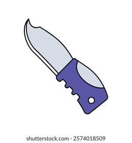 knife icon with white background vector stock illustration