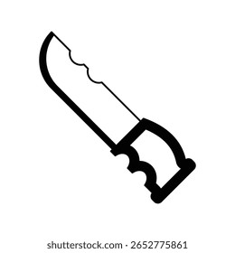 knife icon with white background vector stock illustration