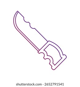 knife icon with white background vector stock illustration