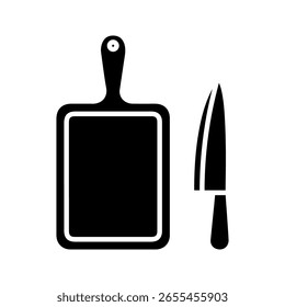  knife icon white on background