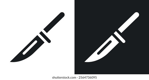 knife icons in flat syle