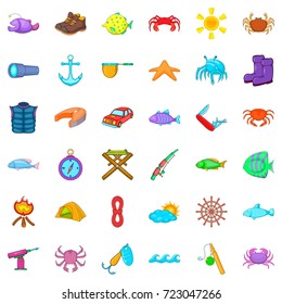 Knife icons set. Cartoon style of 36 knife vector icons for web isolated on white background