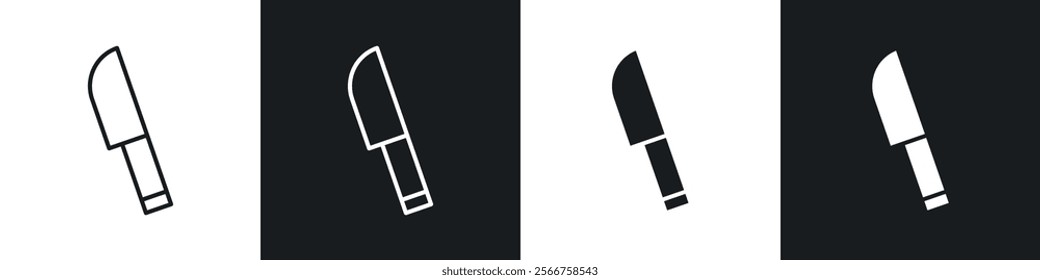 knife icons in Thin line black color. flat simple vector symbols illustration.