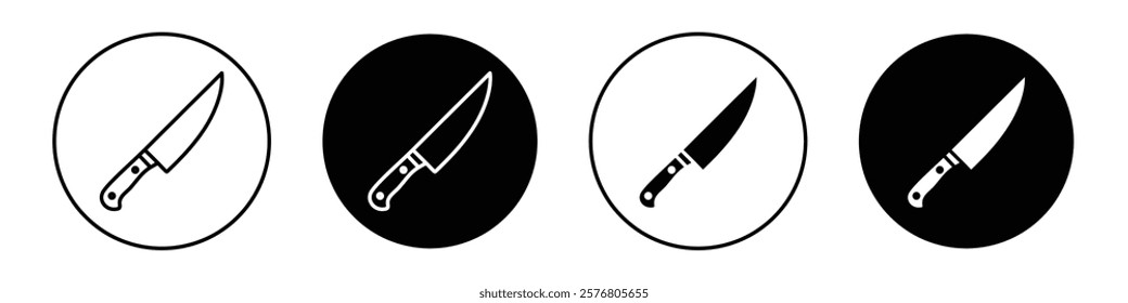 knife icons vector pack for web designs