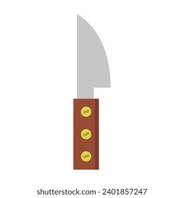 Cuchillo ilustrado sobre fondo blanco