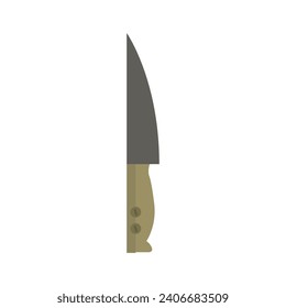 Cuchillo ilustrado sobre fondo blanco
