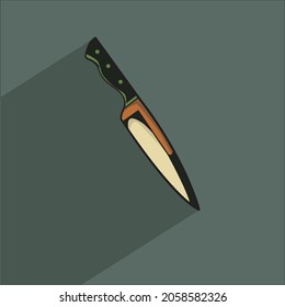 knife illustration flat icon design kitchen restaurant logo background