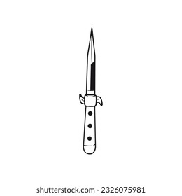 knife illustration vector with concept