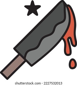 Knife image
 ,Halloween celebration picture illustration, can be applied as emoji, icon, character and other digital needs.
