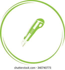knife. Internet button. Vector icon.