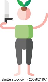 knife isolated design element stock illustration. Vector on a white background