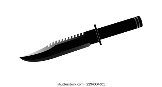knife isolated on white background, vector knife