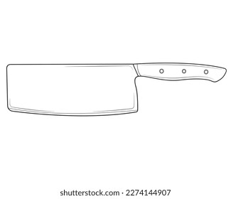 Knife isolated on white background. Vector illustration.
