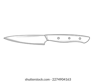 Knife isolated on white background. Vector illustration.