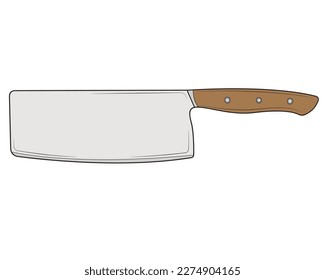 Knife isolated on white background. Vector illustration.