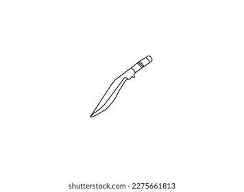 cuchillo aislado en fondo blanco. raster, cuchillo alimentario aislado y cuchillo metálico.