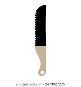 Knife isolated on white background 
icon silhouette