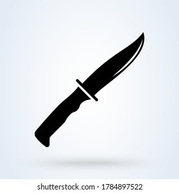 Cuchillo aislado. ilustración de diseño de iconos simple y moderno.