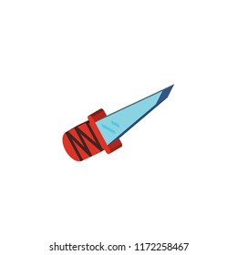 Knife isometric left top view 3D icon