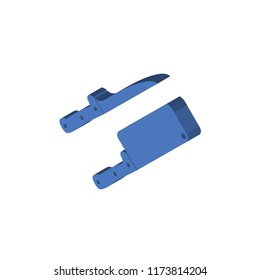 Knife isometric left top view 3D icon