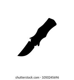 Knife kitchen army, cold weapon, hunting, hunt vector illustration flat icon symbol