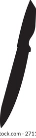 Cuchillo de cocina Silueta negra Dibujo de Vector Diseño Divertido Cute Eat Cartoon