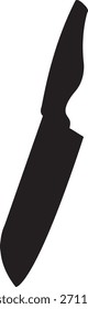 Cuchillo de cocina Silueta negra Dibujo de Vector Diseño Divertido Cute Eat Cartoon