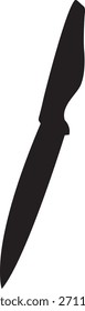 Cuchillo de cocina Silueta negra Dibujo de Vector Diseño Divertido Cute Eat Cartoon