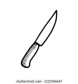 knife kitchen icon. isolated object vector silhouette.