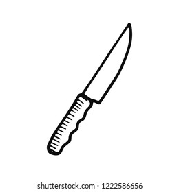 knife kitchen icon. isolated object vector silhouette.