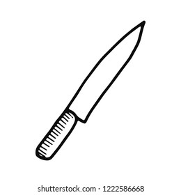 knife kitchen icon. isolated object vector silhouette.