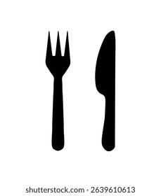 knife kitchen set , for food, fork, vector drawing