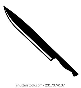 Knife kitchen silhouette. Vector image