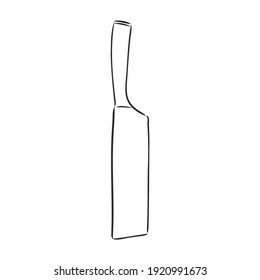 boceto de cocina con cuchillo. ilustración vectorial. boceto vectorial