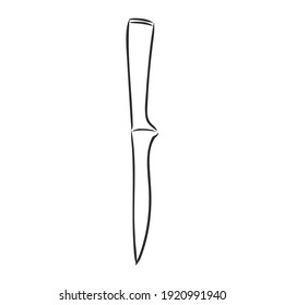 boceto de cocina con cuchillo. ilustración vectorial. boceto vectorial