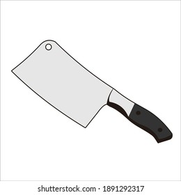 knife kitchen tools vector design. butcher knife