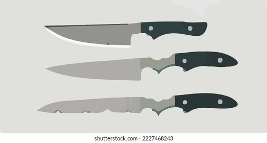 Knife, Kitchenware, Chef, Cook Illustration Vector Cartoon Drawing