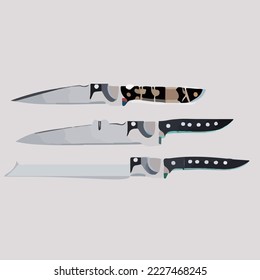 Cuchillo, Cocina, Chef, Dibujo De Caricaturas Del Vector De Ilustración De Cocina
