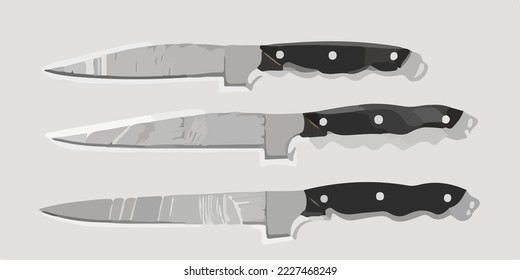 Knife, Kitchenware, Chef, Cook Illustration Vector Cartoon Drawing