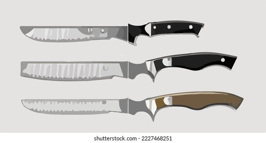 Cuchillo, Cocina, Chef, Dibujo De Caricaturas Del Vector De Ilustración De Cocina