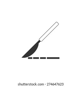 knife lancet icon vector illustration eps10 on white background