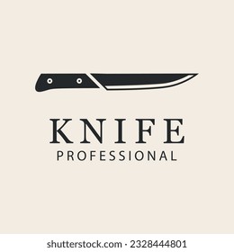 knife line art logo design vector illustration