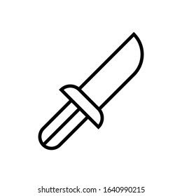 knife line art vector icon - ui icon vector