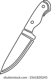 Knife Line Art Vector Illustration Design for Modern Graphic Projects.