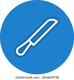  Knife Line Circle Vector Icon Design
